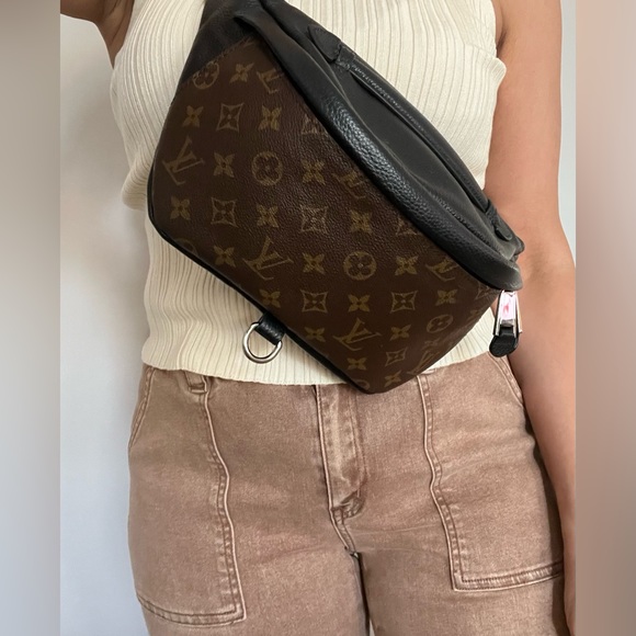 Handbags - UPCYCLED Bumbag in Monogram and Noir Leather